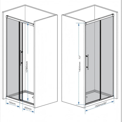 Frameless Single Sliding Shower Door