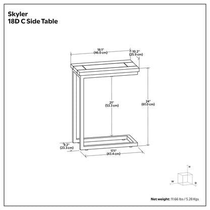 Skyler - C Side Table Handcrafted
