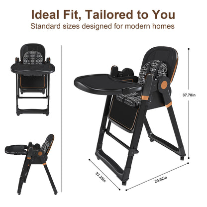 Convertible Baby High Chair To Rocker With 5 Point Harness