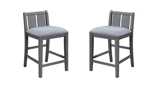 Graham - 20" Upholstered Seat Counter Height Chair (Set of 2) - Gray