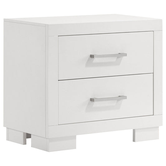 Copper - 2 Drawer Rectangular Nightstand