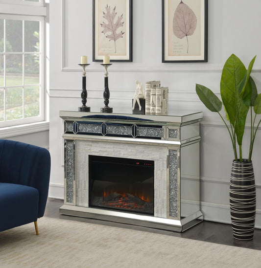 G-255-F - Glamour Fireplace - Silver
