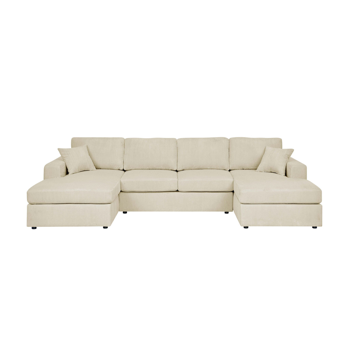 3 Piece Double Chaise Sectional Sofa