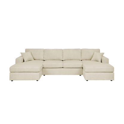 3 Piece Double Chaise Sectional Sofa