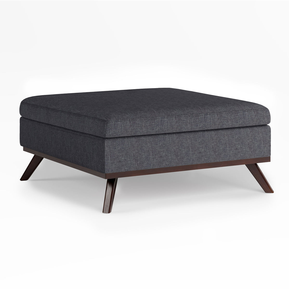 Owen - Square Coffee Table Storage Ottoman - Dark Gray