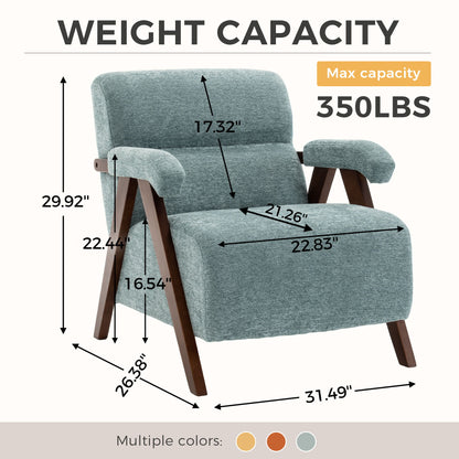 Modern Accent Chair With Tufted Armchair For Reading Room