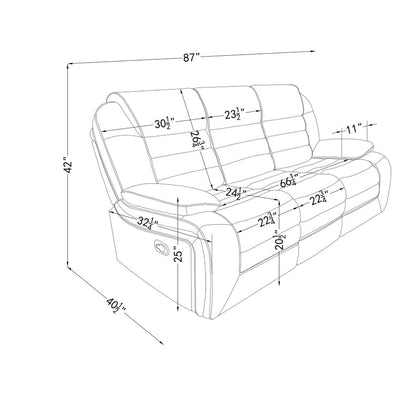 Lucius - Reclining Sofa With Manual Recline - Brown