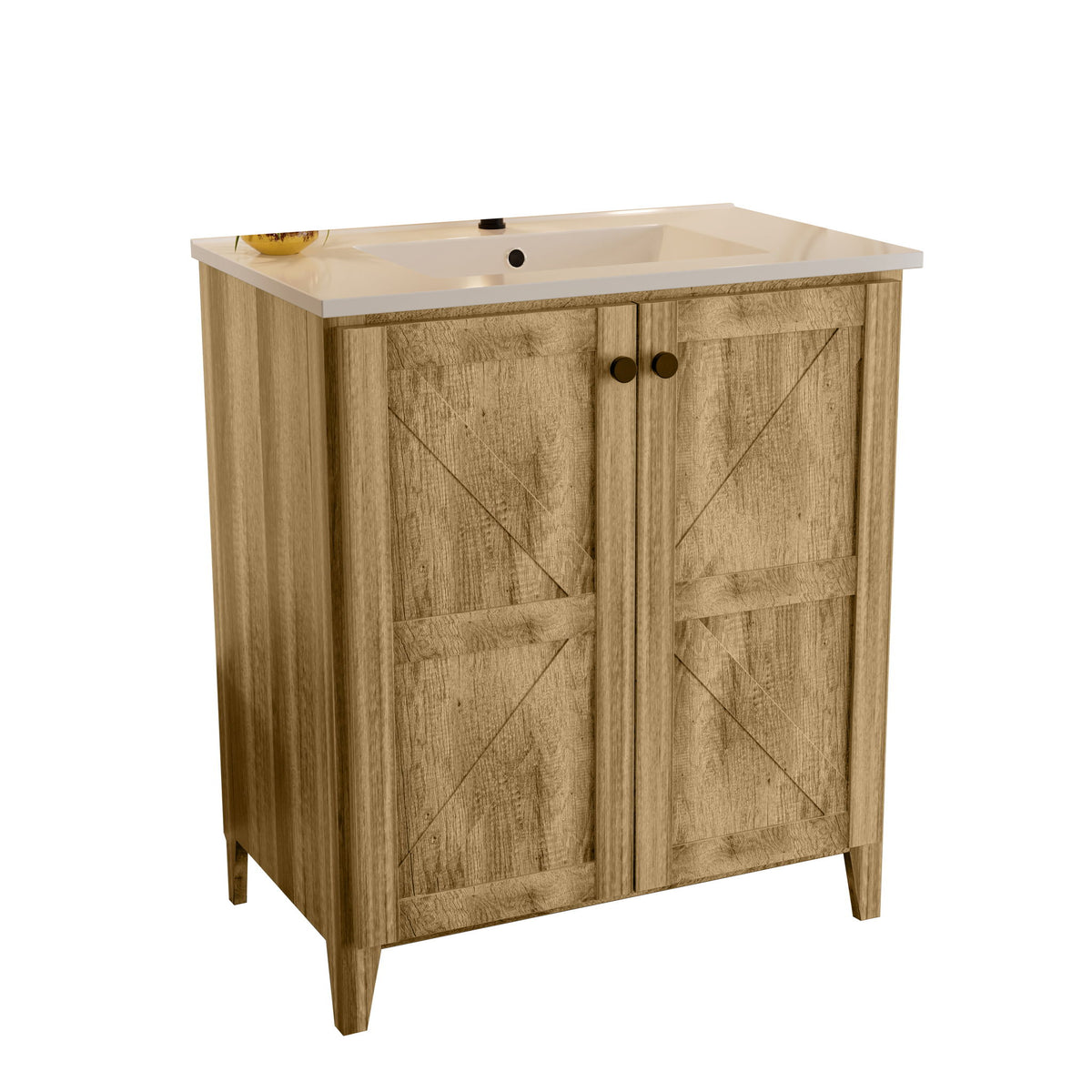 Folding Floor Cabinet With Sink - Antique Gray