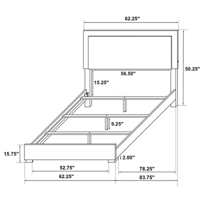 Jeremiah - LED Panel Bed With Touch Controlled Lighting