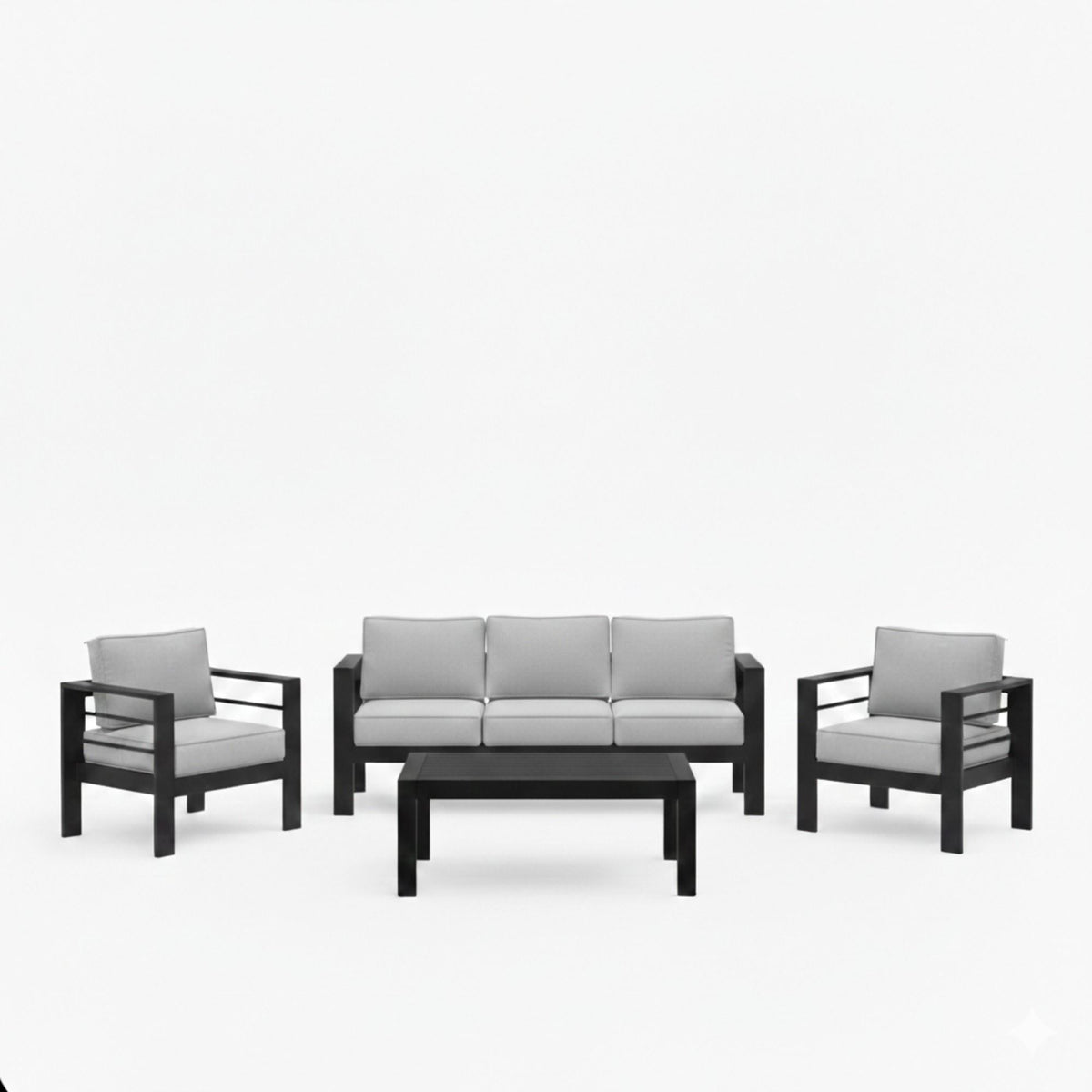 Outdoor Patio Set, All-Weather With Thick Cushions