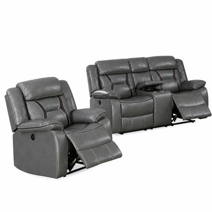 Living Room Set With Pillow Armrest And Tufted Backrest