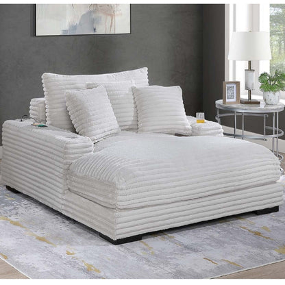 Chaise Lounge With 2 Cup Holders And USB Ports