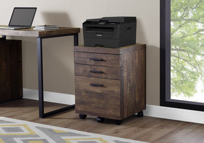File Cabinet Rolling Mobile Storage Drawers Printer Stand For Office - Brown