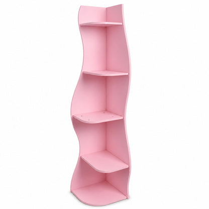5 Tier S - Shaped Corner Shelf For Living Room