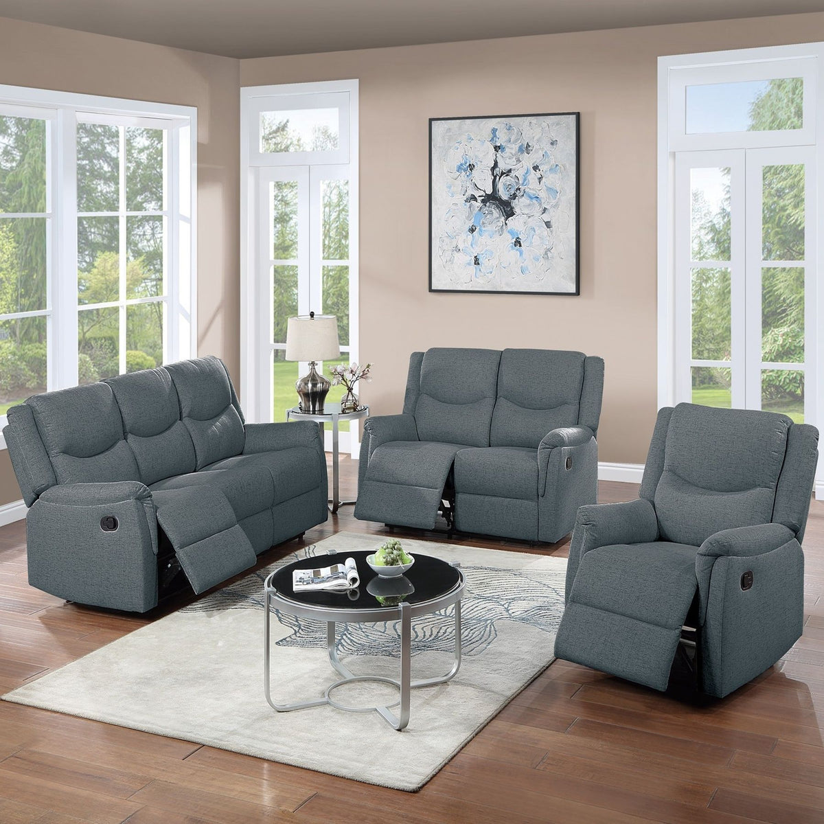Modern Style Living Room Set, Manual Motion