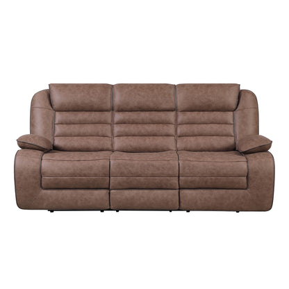 Lucius - Reclining Sofa With Manual Recline - Brown