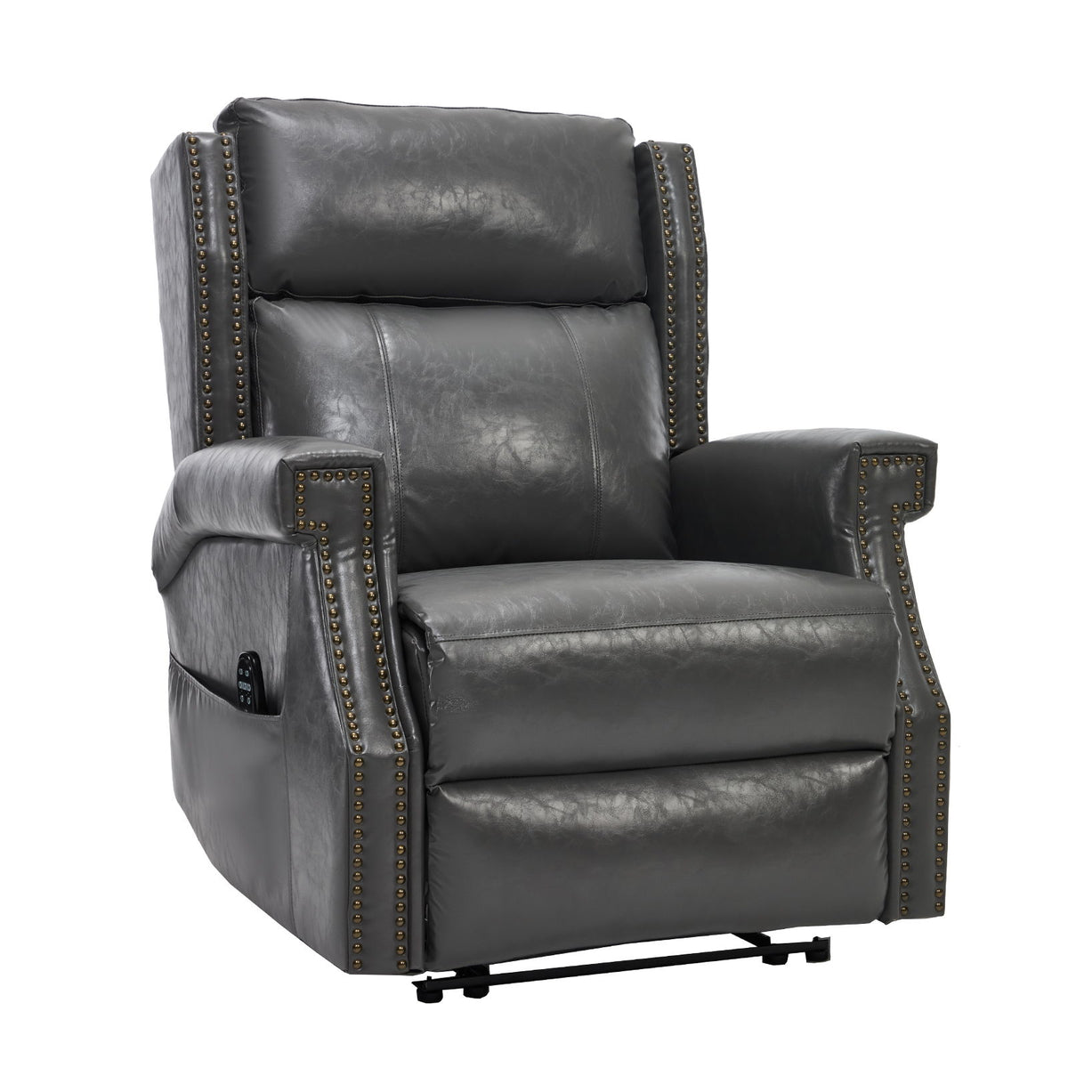 Manual Recliner Chair With Heavy Duty Motion Mechanism, 8 Vibrating Nodes And 3 Massage Modes For Living Room
