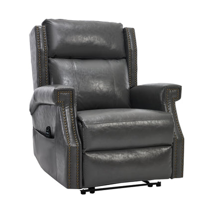 Manual Recliner Chair With Heavy Duty Motion Mechanism, 8 Vibrating Nodes And 3 Massage Modes For Living Room