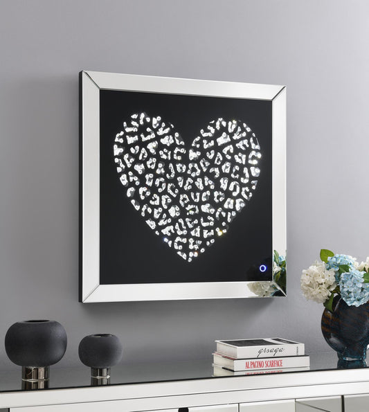 A2025 - LED Wall Art (Heart) - Silver