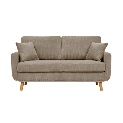 Upholstered Loveseat With Arms And Pillows