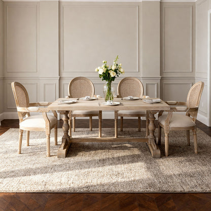 Upholstered Dining Armchair (Set of 2) - Beige