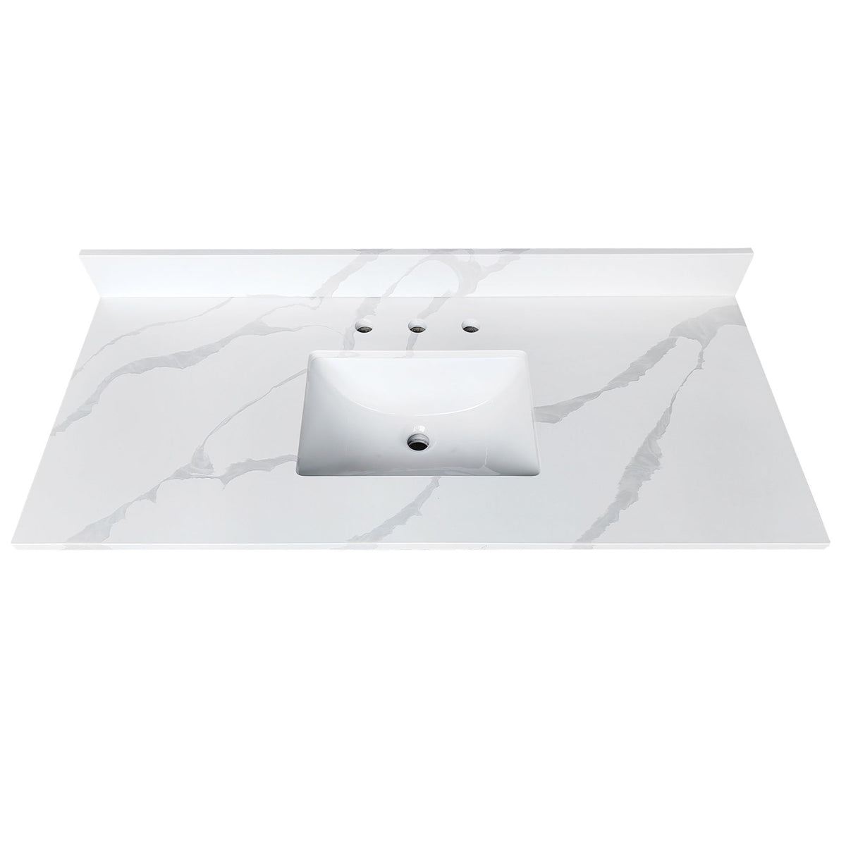 Bathroom Vanity Top With Undermount Sink, 3 Pre Drilled Holes
