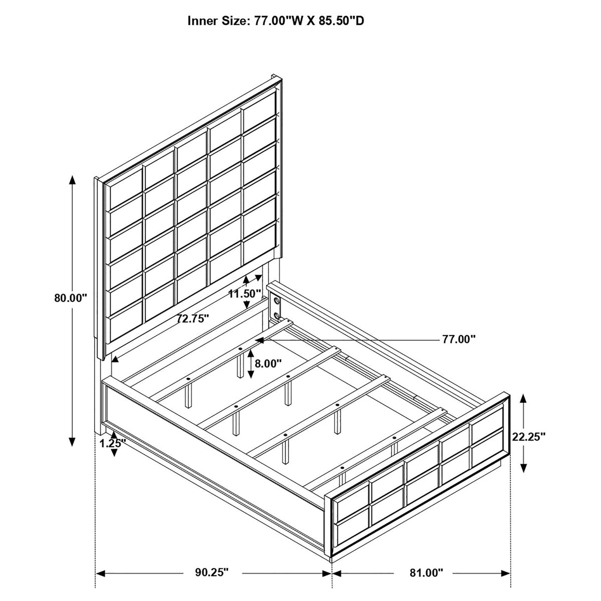 Drea - Panel Bed