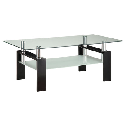 Moriah - 1 Shelf Rectangular Coffee Table - Black