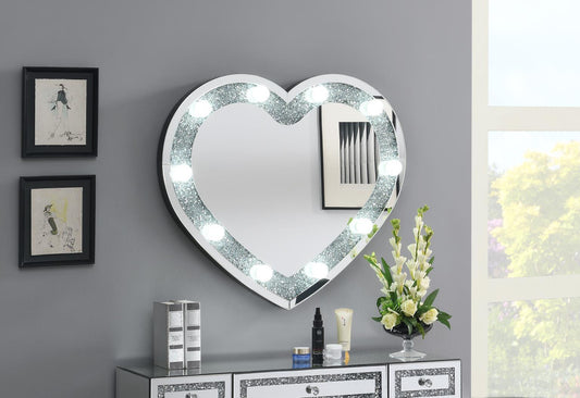 G-404-WM - Glamour LED Wall Decor Mirror - Silver