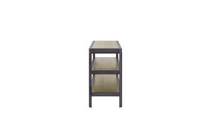 Console Table With Insets - Black