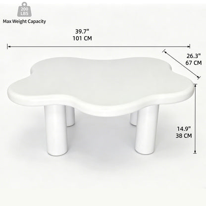 Cloud Shaped Coffee Table With 4 Round Legs
